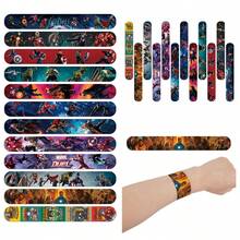 12pcs Avengers Superhero Spider Man, Cartoon Wristband, Party Gift, Pat Circle Squishy Friend's Gift - Multicolor - View 2