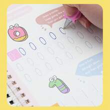 4pcs Children's Pencil Control & Intelligence Development Books, Montessori Educational Tools, Children's English Practice Notebooks, Magic Groove Reusable Pencil Control Training Books, Pre-School Handwriting Practice Notebooks - Multicolor - View 5