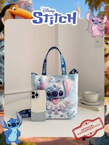 Disney 1 Túi vuông in hình Lilo & Stitch chính hãng, túi xách nữ màu gradient, dây đeo vai điều chỉnh được, túi đeo chéo nhẹ – Lý tưởng cho bé gái, thiếu niên, người hâm mộ, học sinh, hoàn hảo cho đi làm hàng ngày, đưa đón con đi học, mua sắm, gặp gỡ người hâm mộ. - DHF52256-ST - Xem 6