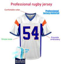 MEAN MACHINE Thad Castle #54 White Mountain State Football Jersey, Embroidered Letter Football Uniform, American Style Match Training Mesh Shirt - White - View 3