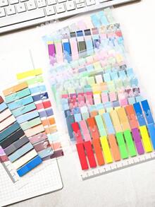 3200pcs/1600pcs/800pcs/200pcs Morandis Color Stickers, Index Stickers, Self-Adhesive Stickers, Page Labels, Morandis Color Semi-Transparent Writable Bookmarks And Reusable Bookmark Labels, Exquisite Ribbon Index Labels, European And American Retro Fluorescent PET Transparent Self-Adhesive Notes, Coding Labels - Multicolor - View 3
