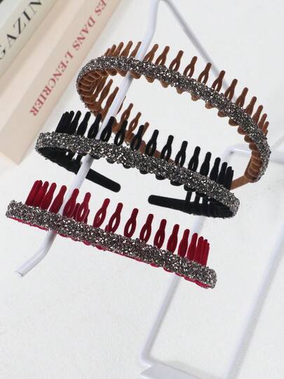 2026新款高冠带齿发箍，防滑波浪发饰，优雅奢华感