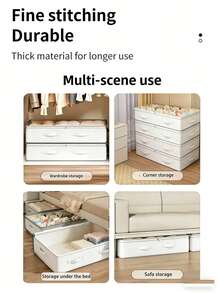 1 hộp đựng đồ dưới gầm giường siêu rộng, thiết kế ngăn kéo phẳng dung tích lớn, thích hợp để đựng quần áo, chăn, đồ dùng theo mùa, tiết kiệm không gian khung giường, hộp đựng đồ đa năng cho tủ quần áo gia đình - Nhiều màu - Xem 7