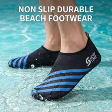 Giày đi nước sọc đen xanh cổ điển, phù hợp cho tập thể dục, yoga, pilates, chạy bộ, leo núi, đi biển, bơi lội, mặc thường ngày, giày thể thao đa năng. - màu đen - Xem 1