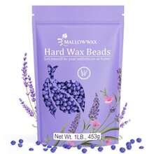 Mallowwax Hard Wax Beads, Wax Beans For Hair Removal, Natural Lavender, Stripless, Coarse Body Hair Specific - Ideal For Bikini, Brazilian, Legs, Underarms, Chest, 16 Ounce - ColorI - 查看 1