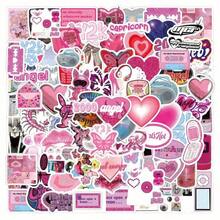 120Pcs Pink Stickers Y2k Stickers 80s 90s Stickers 2000s Stickers Y2k Decor Y2k Gifts Preppy Stickers Waterproof Stickers Waterproof Vinyl Stickers Bulk For Skateboard Luggage Laptops Bumper Theme Party Supplies,Stickers,Pink Stickers,Y2k Stickers - 查看 2