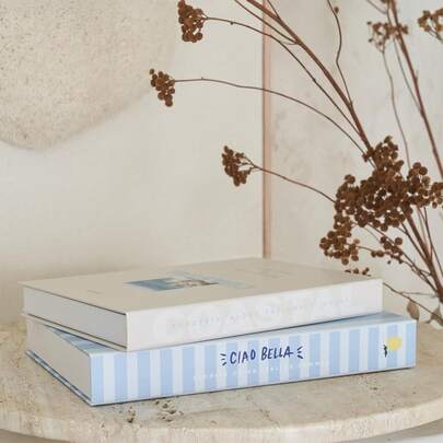 2pcs/Set Luxury Decorative Fake Books, Stackable Prop Books For Bedroom, Living Room, Office Decor, Photography Backdrop