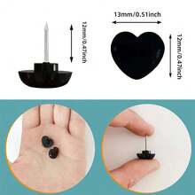 50pcs Plastic Love Thumbtack Shape Tack Binding Board Wall Nail Poster Photo Etc. Back To School - 彩色 - 查看 5
