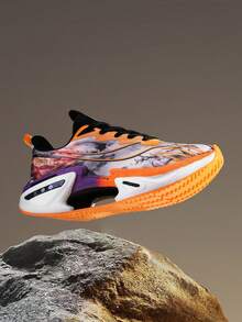L.S.W.P Professional Running Shoes, Featuring Carbon Plate Technology, Lightweight & Cushioned, Non-Slip Rubber Outsole, Breathable White & Purple Gradient, High-Performance, Suitable For Fitness Training, Unisex All Season - Nezha - View 3
