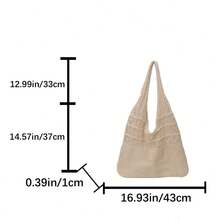 夏季度假沙滩包，大容量手提包，优雅女士时尚单肩包，旅行包，旅行必备品，伴娘礼品袋，大学生午餐包，商务女性 - 彩色 - 查看 8