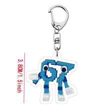 Flat Acrylic Cartoon Number 67 Keychain, Casual Simulated Numeric 67 Figure Keychain, Versatile Daily Gift For Family And Friends, Can Be Hung On Bags And Backpacks - Multicolor - View 2