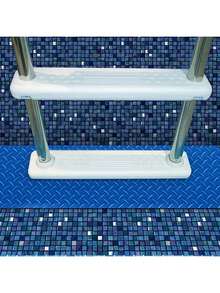 1 pieza Alfombra de escalera de piscina de PVC, 9x24/9x35.4/35.4x35.4 pulgadas, antideslizante y duradera, alfombra de escalera de piscina de verano, adecuada para escalera de piscina - A - Ver 6