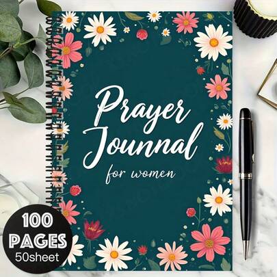 Caiet spiralat cu 100 de pagini, cu tematică florală, pentru femei, cu un design delicat al copertei și modele florale proaspete. Potrivit pentru înregistrări de lucru, notițe de studiu, planificare zilnică și reprezintă un cadou atent pentru absolvire sau ziua de naștere, care inspiră o scriere frumoasă de zi cu zi!