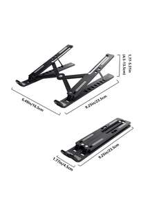 迷你笔记本电脑支架，可折叠桌面平板电脑支架，便携式可调节增高架 - 彩色 - 查看 9