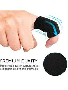 10pcs Multi-Color Finger Protectors, Help Relieve Dryness And Stress, Suitable For Work And Daily Activities. Made Of Soft Polyester Material To Care For Hands. - Multicolor - View 4