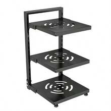Multi-Function Kitchen Storage Rack, Suitable For Cabinet Or Countertop, Can Hold Pots, Utensils, Fruits & Vegetables, Easy To Install And Adjust, Durable Kitchen Accessory - Black - View 9