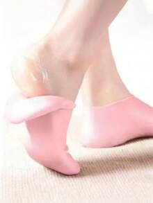 1双保湿硅胶凝胶袜，适用于干燥皲裂的双脚，滋养肌肤，润滑足部护理按摩袜 - 彩色 - 查看 2