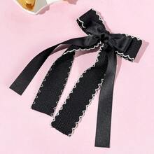 1件装女士优雅双层蝴蝶结发夹，文艺气息浓郁的时尚高端发饰 - 彩色 - 查看 10