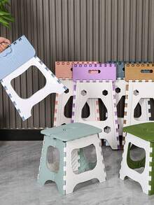 Foldable Wall-Mounted Stool, Compact Shoe Bench For Home Living Room, Portable Fishing Stool, Space-Saving, Multi-Color Options, Camping Equipment - Multicolor - View 1