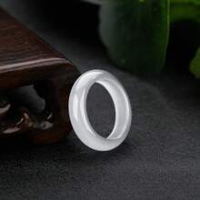 Nhẫn đá mắt mèo tự nhiên 6mm phong thủy dành cho nữ, nhẫn đá quý tối giản chữa lành cho phái đẹp, trang sức đá quý trơn mịn, không gây dị ứng, nhẫn đính hôn/hứa hẹn, size 6-10. - đá tự nhiên - Xem 35