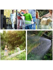 25-75英尺超长可伸缩螺旋花园软管套装，带强力喷嘴 - 耐用乙烯基材质，节水乳胶内芯，欧标接头，3/4英寸管径，适用于高效园艺、灌溉和户外清洗。 - 多色 - 查看 8