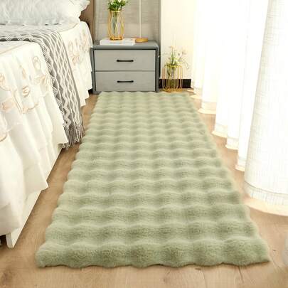 1pc Soft Fluffy Fur Mat Pastel Green Area Rug, Comfortable For Bedroom, Living Room, Study, Office, Entryway, Room Decor As Floor Mat, Plush Bedroom Rugs, Washable & Non-Slip, Cute Rug - Indoor All-Season Home Decor, Ideal For Indoor Use, Luxurious Simple Living Room Rug, Round Bedroom Rugs, Bedside Rug, Faux Fur Rug, Bathroom Rug, Decorative Rug, Pastel Green Faux Fur Rug, Door Mats, Bedroom Decor, House Decor, Autumn Decor Home, Room Decorations