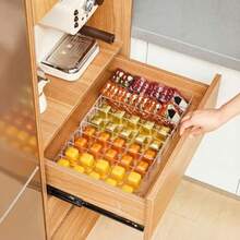 Soporte para cápsulas de café de acrílico con 10 compartimentos ajustables para cafetera oficina y cocina capacidad para 27 a 40 cápsulas - Transparente - Ver 4