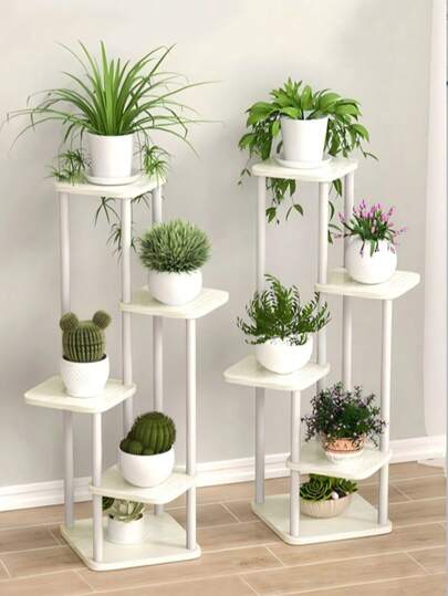5-6Tier Metal Plant Stand, Tall Corner Plant Shelf, Multi-Tier Vintage Storage Rack For Indoor & Outdoor Use, Perfect For Patio, Garden, Living Room, Balcony, Bedroom