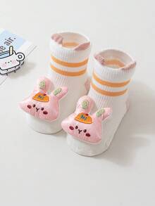 1双婴儿袜，轻薄透气不勒脚，网眼设计防蚊，0-1岁幼儿袜，春夏款 - 彩色 - 查看 21