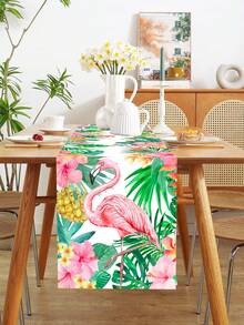 1 tấm khăn trải bàn trang trí kiểu Hawaii, đồ dùng tiệc Hawaii họa tiết chim hồng hạc và hoa Hawaii, khăn trải bàn Hawaii, trang trí nhà bếp kiểu Hawaii, biểu ngữ trang trí bàn bếp, trang trí mùa hè, trang trí phòng kiểu Hawaii, trang trí nhà cửa, quà tặng Hawaii - chim hồng hạc - Xem 3