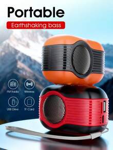 Acer 宏碁 OSK268 便携式无线蓝牙音箱，环绕立体声，无线 5.4，支持 USB/TF 卡播放，具备收音机功能、自拍功能，大音量桌面音箱，适合户外运动、骑行、露营等场合。 - 均碼 - 查看 3