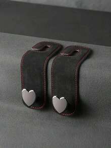 2pcs Car Hooks, Fashion Heart Shaped High-End Hooks, Car Holder, Backseat Organizer, Car Clip, Interior Accessories, Handbag, Wallet,, Car Storage Rac - Xám - Xem 13