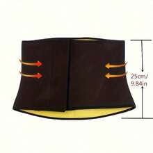 Adjustable Zipper Waist Trainer, Breathable Sweat-Wicking Fabric, Suitable For Fitness, Yoga, Running And Daily Wear, High-Waist Design, Zipper Closure - Black - View 6