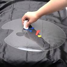 12x16in/8x12in Acrylic Paint Palette Clear Art Palette Easy Clean Transparent Non-Stick Oil Paint Palette With Protective Kraft For DIY Craft Art Painting Plate - 8x12in Transparent Palette - View 6