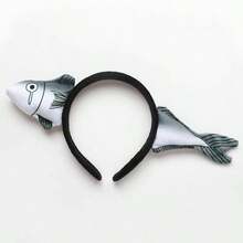 1pc Unisex Funny Cartoon Fish Headband, Photo Prop & Washing Face Headband - Multicolor - View 6