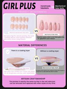 10片粉色3D立体花朵方形美甲贴纸，法式优雅少女珍珠美甲装饰，Y2K手工美甲配件，适合日常佩戴，美甲贴纸，美甲用品 - 彩色 - 查看 7