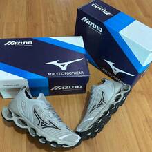 Mizun Wave Pro 14 Men's Reflective Sneakers - New Release - Premium Line - Comfortable, High Performance, Modern - Ideal For Gym And Running - 淺灰色 - 查看 2