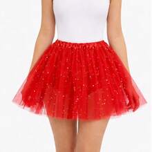 Carnival Tulle Skirt - Red - View 4