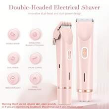 Women's Painless Electric Shaver, 2-In-1 Double-Headed Electric Depilator, Waterproof & Detachable Head For Women's Intimate Area - View 5