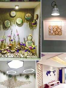 1 chiếc giá đỡ bánh bằng gỗ, khay trưng bày tròn bằng gỗ, thích hợp cho các dự án thủ công DIY, sinh nhật, đám cưới, trang trí tiệc theo phong cách mộc mạc, trang trí bàn làm việc. - Nhiều màu - Xem 11