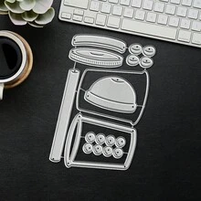 Creative Bubble Tea Cup Dies, DIY Scrapbooking Album And Embossing Stencil, Greeting Card Making Tool, Card Paper Cutting Crafts ,Gift Card Making Template Die Cuts. - Silver - View 8