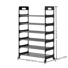 Wheeled Multi-Tier Shoe Rack - Compact Design, Sturdy Metal Frame In Black & White, Suitable For Entryway, Apartment, Dorm - Easy Assembly, No Electricity Needed, Minimalist Storage Solution | Movable Structure, Shoe Organizer - View 15