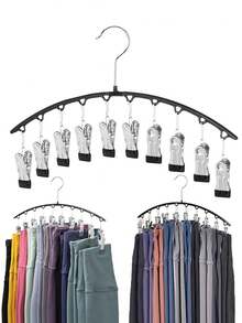 1/3/6件装不锈钢黑色晾衣绳带夹子，多功能袜子夹、帽子夹、晾衣架 - 查看 1