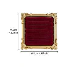 1PC European Style Gilded Embossed Frame Ring Holder (Jewelry Not Included), Resin Display Stand For Home Vanity, Jewelry Display & Storage, Wedding Display Rack, Luxury Storage Decor, Makeup Table Jewelry Display & Storage, Earring Holder, Suitable For Jewelry, Necklace, Bracelet, Earring Storage & Display - Gold - View 18