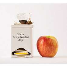 Mud Pie FBA_ Bolsa de té de cerámica color blanco - Blanco - Ver 5