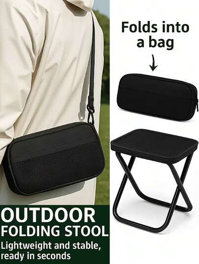 1 pieza Silla de camping plegable para adultos de uso intensivo, adecuada para adultos. Silla portátil y compacta para exteriores con un armazón ligero y resistente. Fácil de montar y plegar. Excelente para camping, playa, pesca, jardinería y viajes.