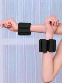 2件套可调节腕踝负重带（男女通用），健身负重套装，适用于锻炼、瑜伽、步行、跑步、舞蹈、普拉提、有氧运动、家庭健身房穿戴式训练带 - 彩色 - 查看 3