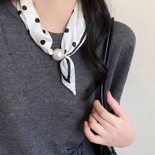 1/2/4个装时尚白色珍珠磁性丝巾夹，无需缝纫的丝巾装饰夹，0.79英寸/0.94英寸手工DIY，适用于服装下摆和领口，变换丝巾造型，提升优雅气质，多功能夹子，节日礼物 - A - 查看 4