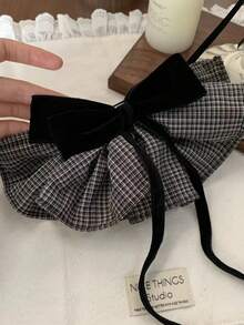 topshiny 1 chiếc kẹp tóc kiểu ballet họa tiết nơ kẻ caro, phụ kiện tóc lò xo thanh lịch, thích hợp cho sử dụng hàng ngày, đi làm, đi học và chụp ảnh tốt nghiệp. - Nhiều màu - Xem 5