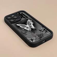 Obra de arte con diseño monocromático y tema de mariposas, 2013.funda de teléfono Fundas compatibles con ,Apple,VIVO,OPPO,,, y Honor.Fabricadas en silicona TPU,ofrecen protección contra golpes y caídas. - Negro - Ver 2
